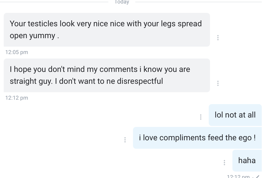 Fan message complimenting The Testicle King